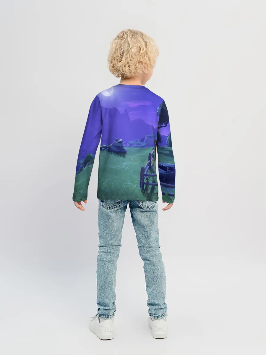 Детский лонгслив / Fortnite Night