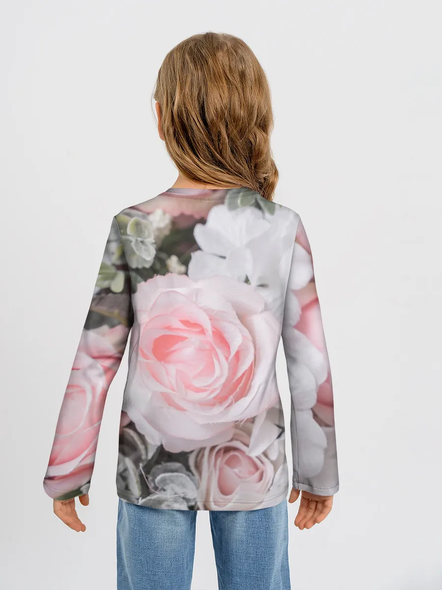 Детский лонгслив / розы