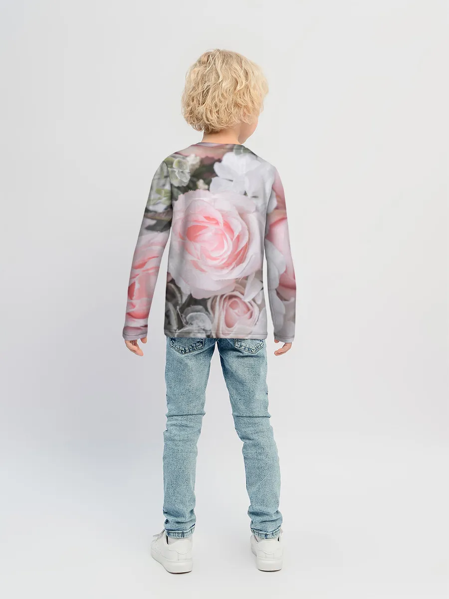 Детский лонгслив / розы