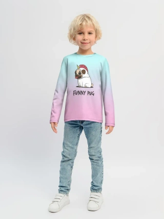 Детский лонгслив / Funny PUG