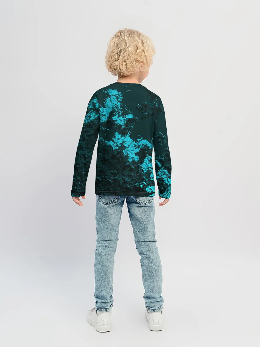 Детский лонгслив / Семён в стиле Minecraft