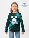 Детский лонгслив / Сергей в стиле Minecraft