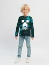Детский лонгслив / Иван в стиле Minecraft