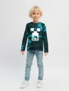 Детский лонгслив / Илья в стиле Minecraft