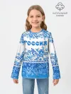 Детский лонгслив / Россия гжель