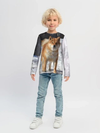 Детский лонгслив / Акита-ину