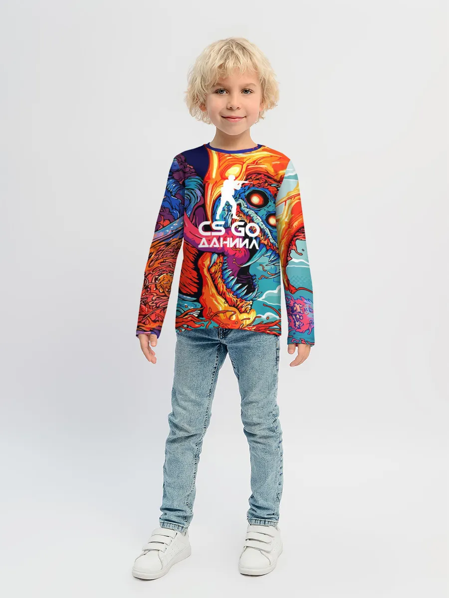 Детский лонгслив / Даниил в стиле CS GO