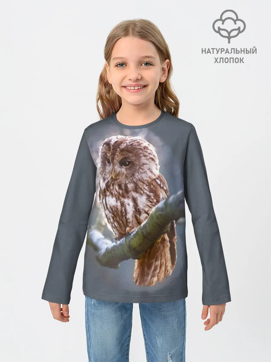 Детский лонгслив / Сова