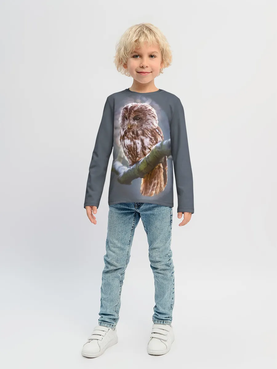 Детский лонгслив / Сова