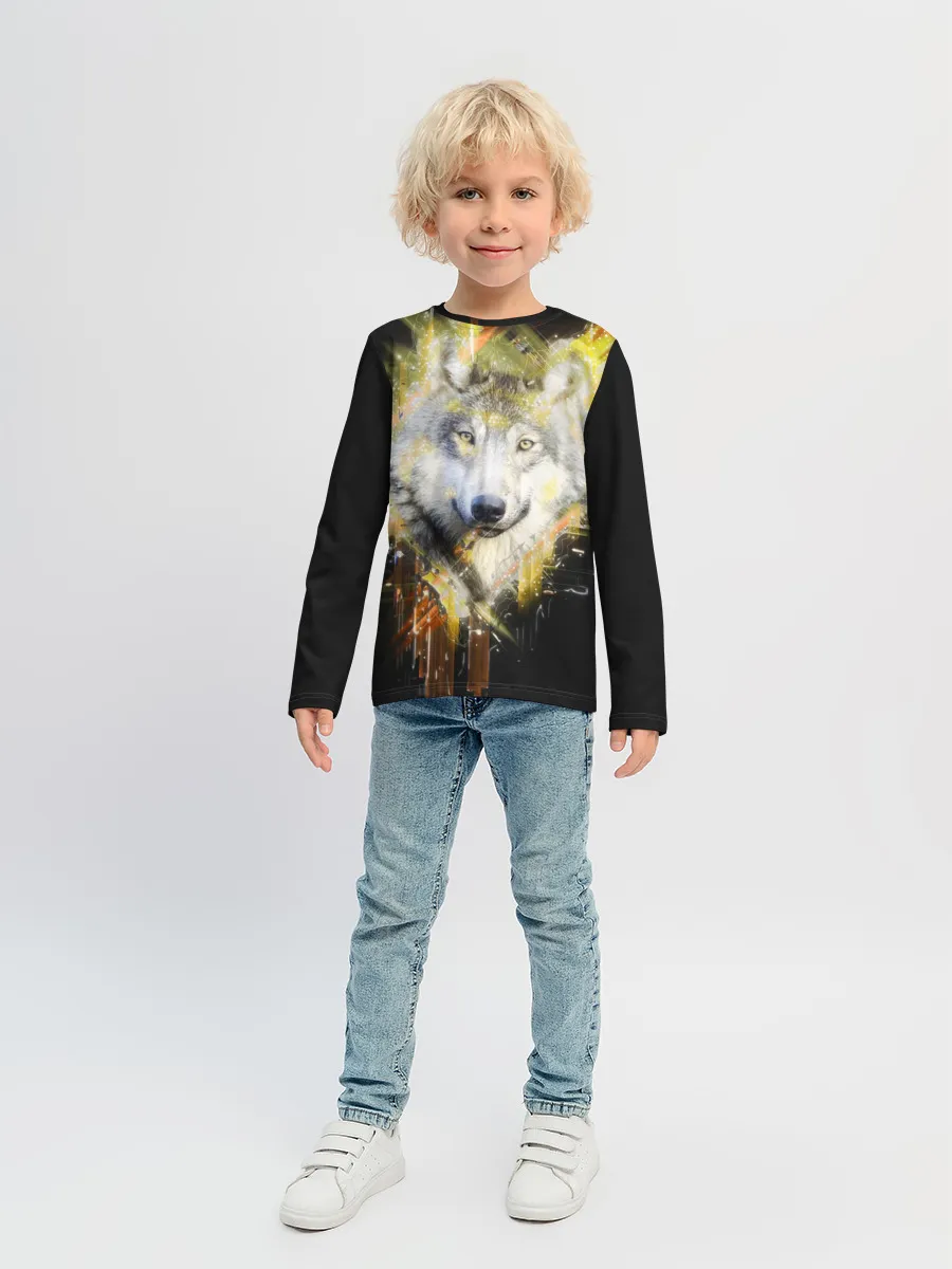 Детский лонгслив / Волк