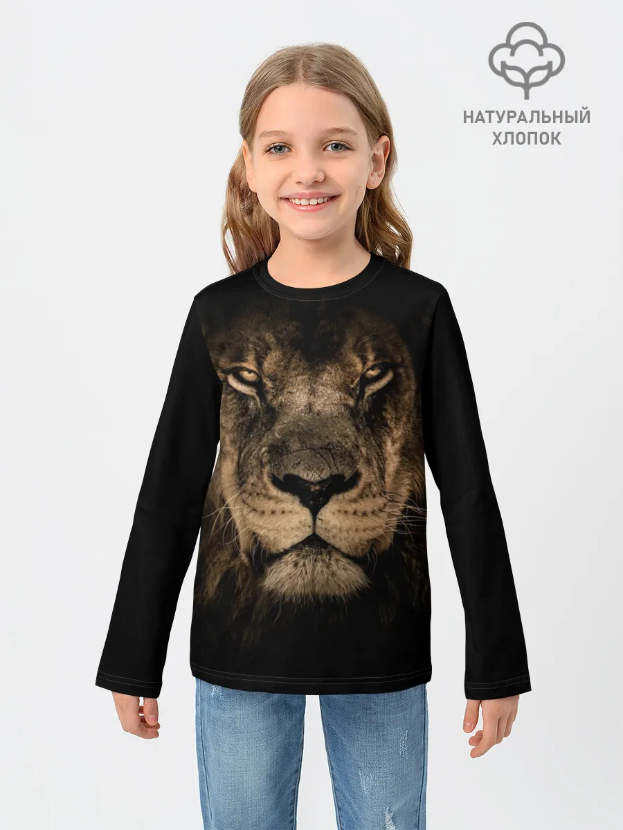 Детский лонгслив / Лев