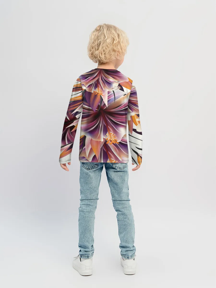 Детский лонгслив / Необычный цветок