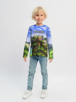 Детский лонгслив / Роман - Minecraft