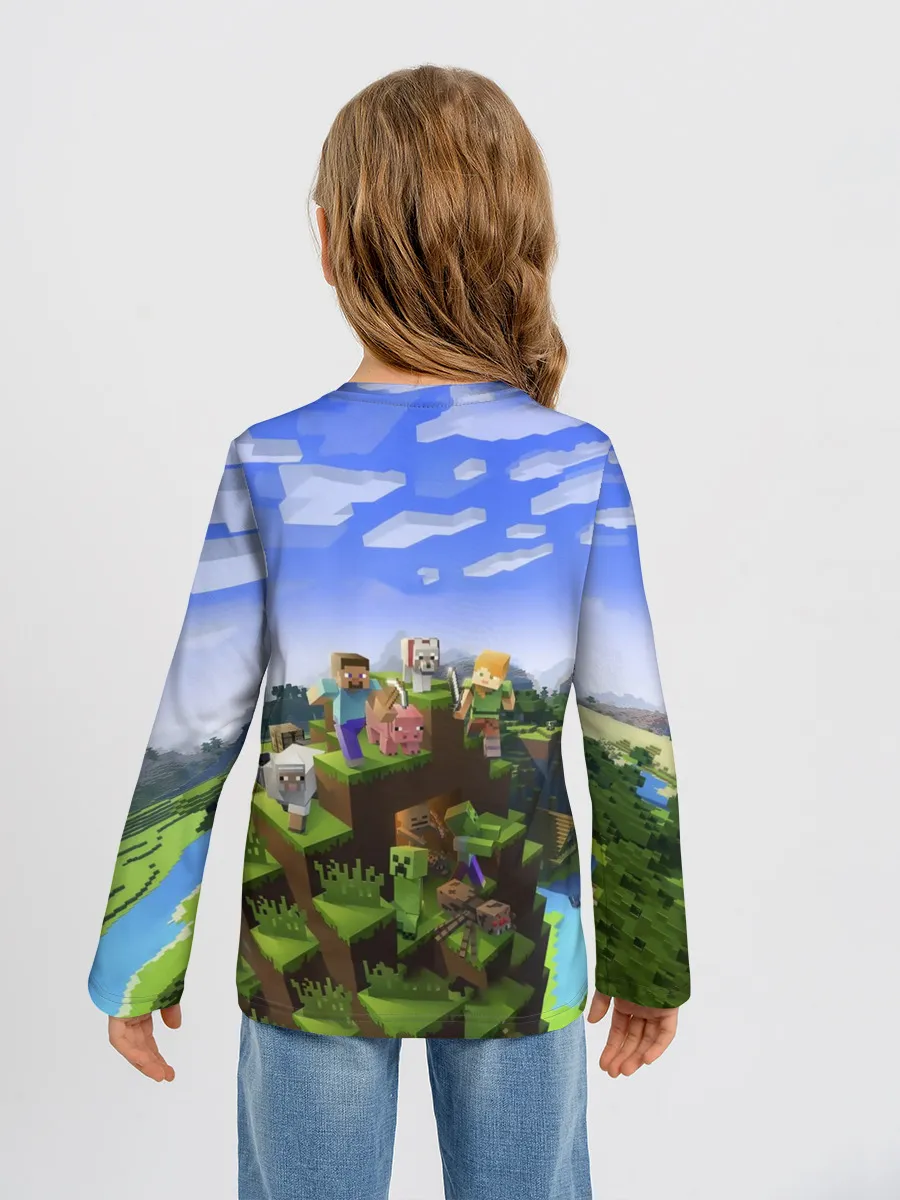 Детский лонгслив / Степан - Minecraft