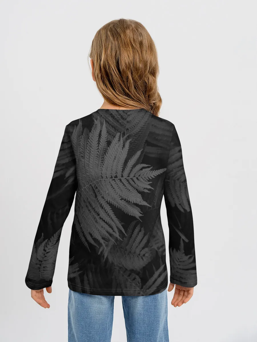 Детский лонгслив / Neon light blue