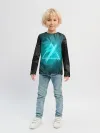 Детский лонгслив / Neon light blue