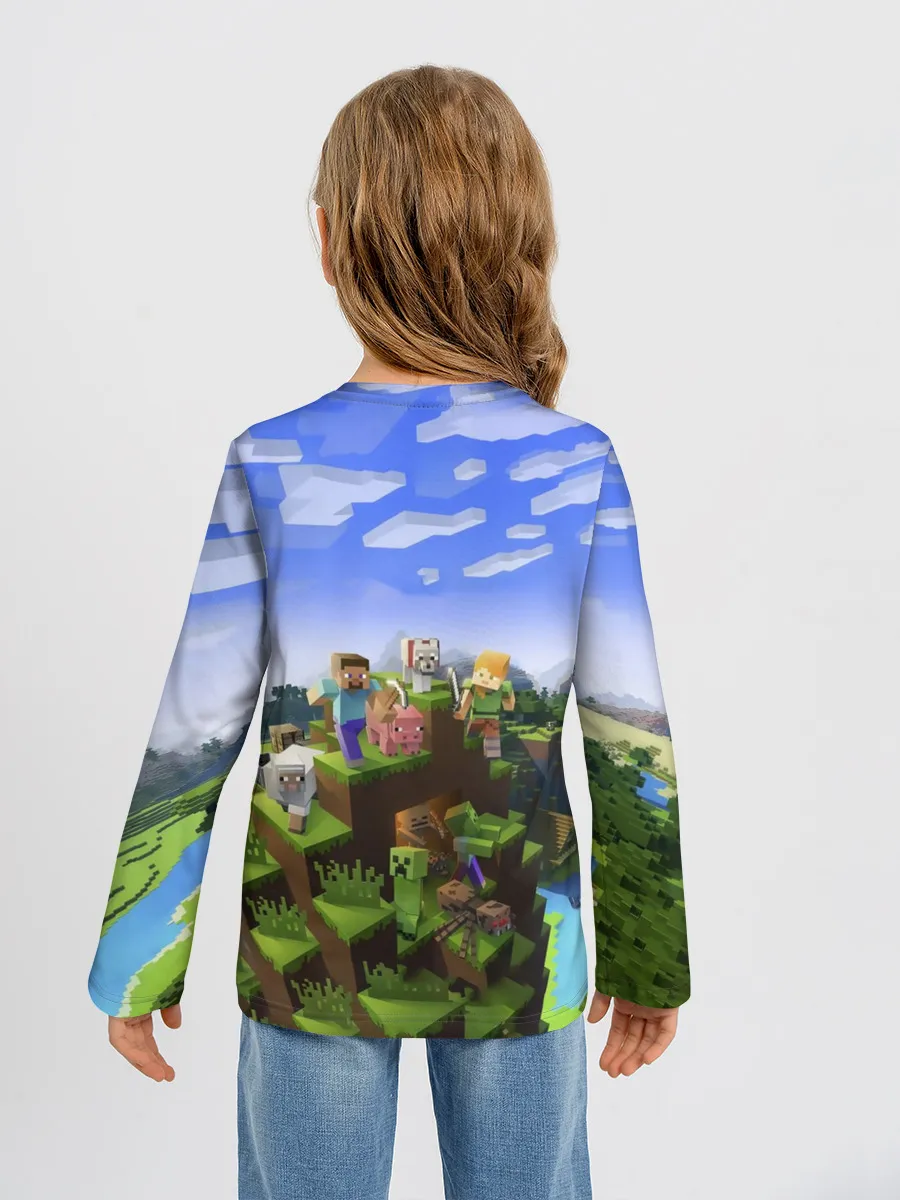 Детский лонгслив / Георгий - Minecraft