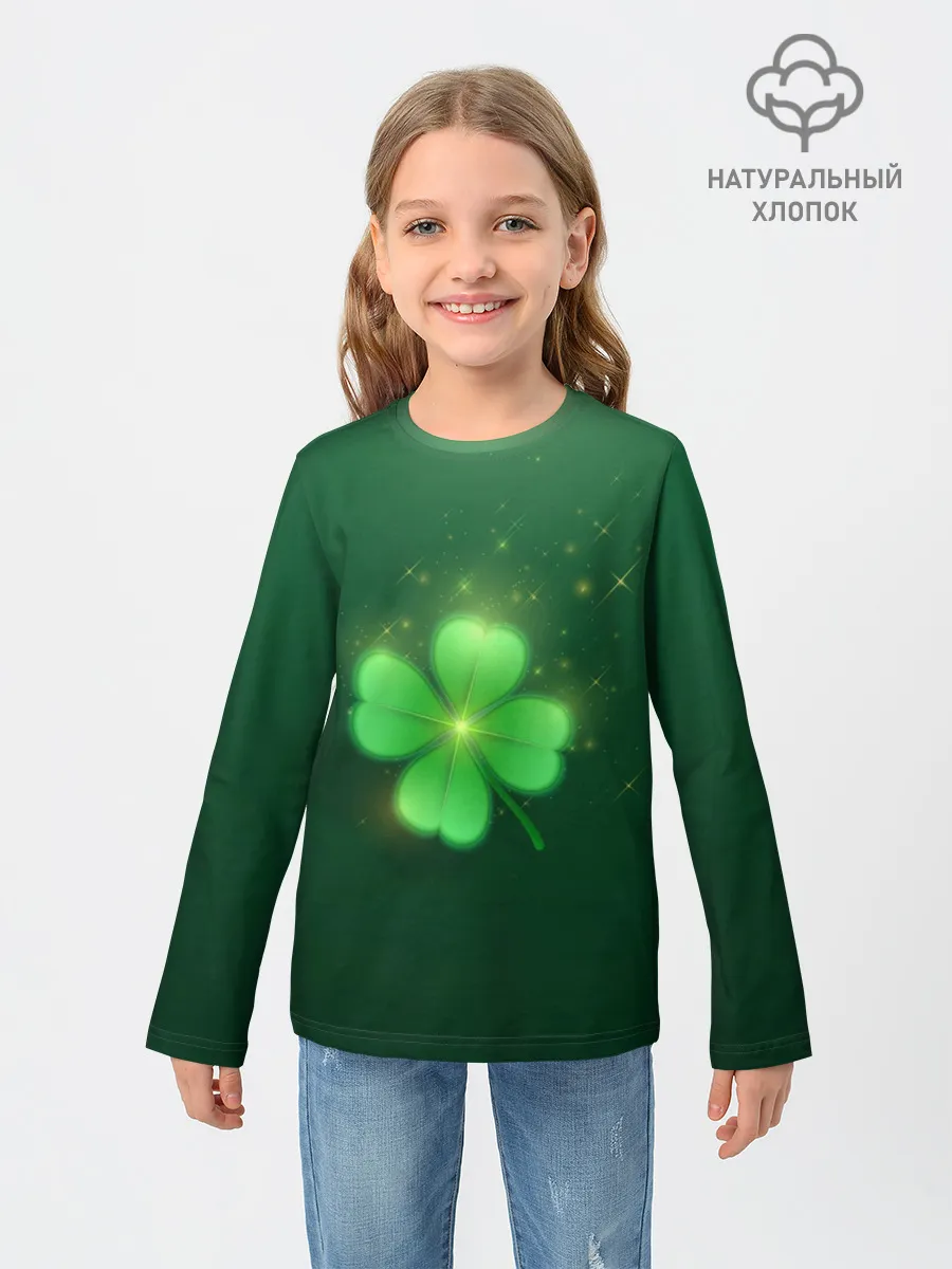 Детский лонгслив / Клевер удачи