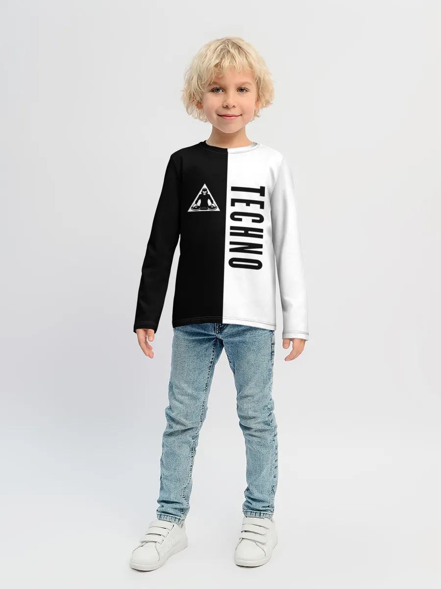 Детский лонгслив / Techno