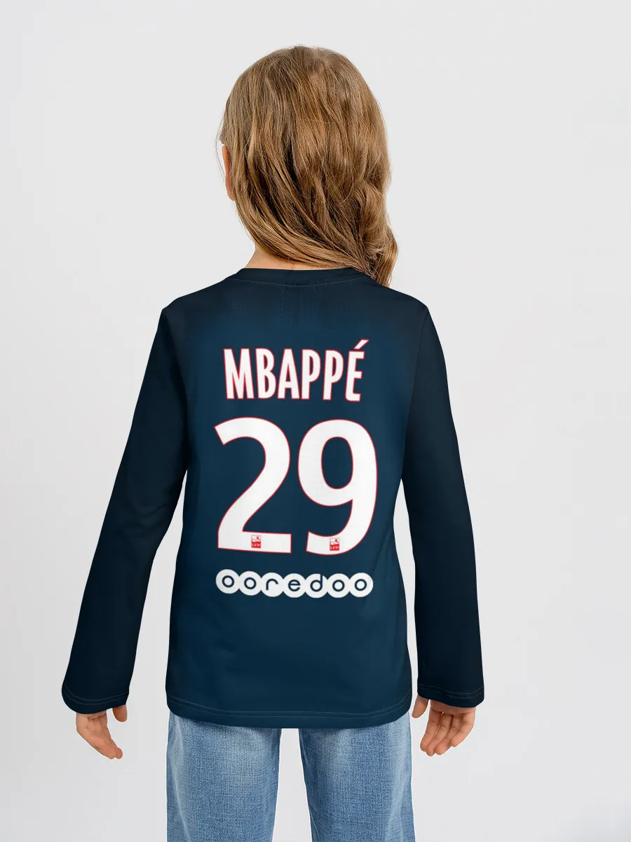 Детский лонгслив / Мбаппе Форма Домашняя 18/19
