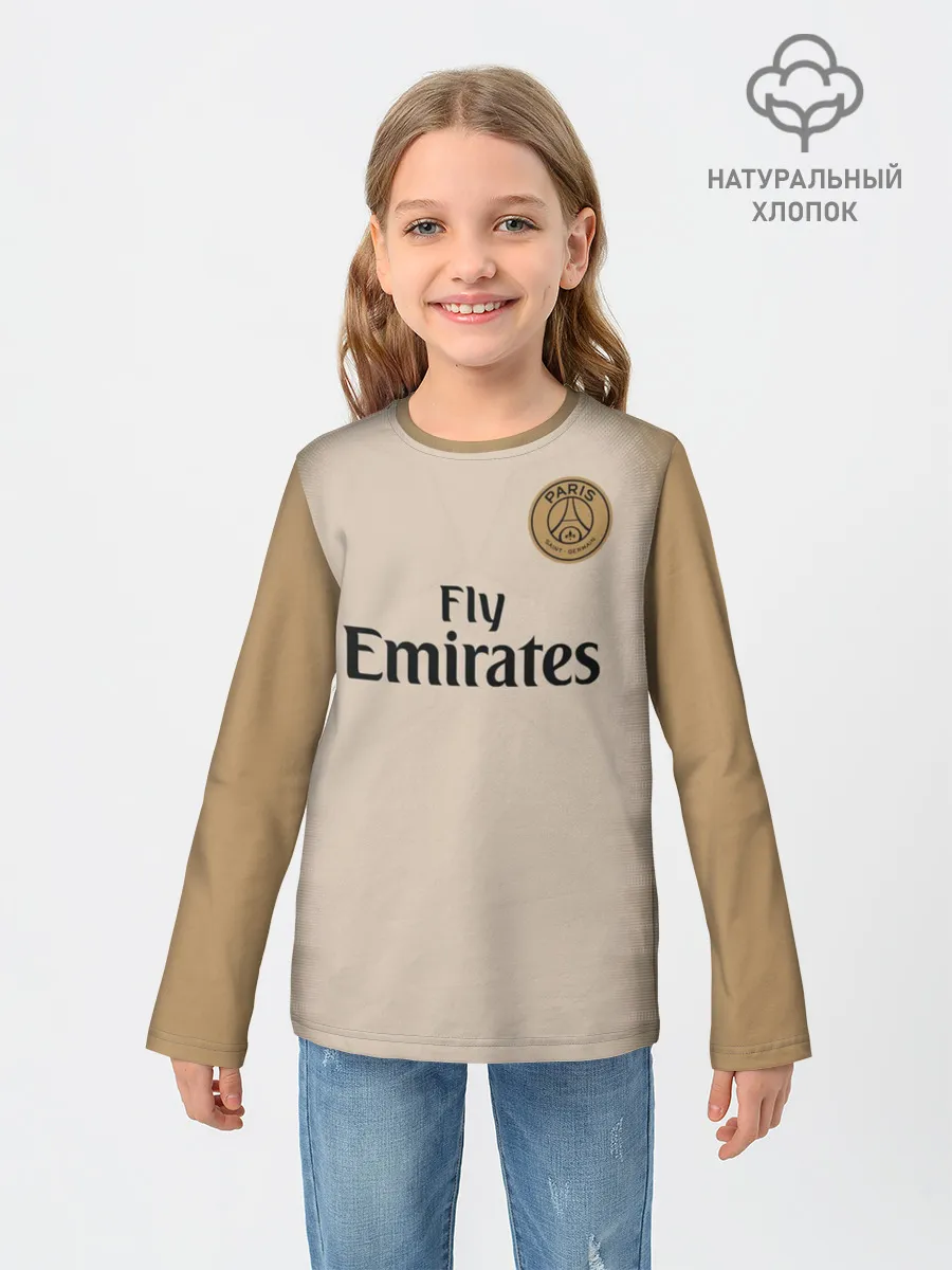 Детский лонгслив / Неймар Форма Новая Away 18/19