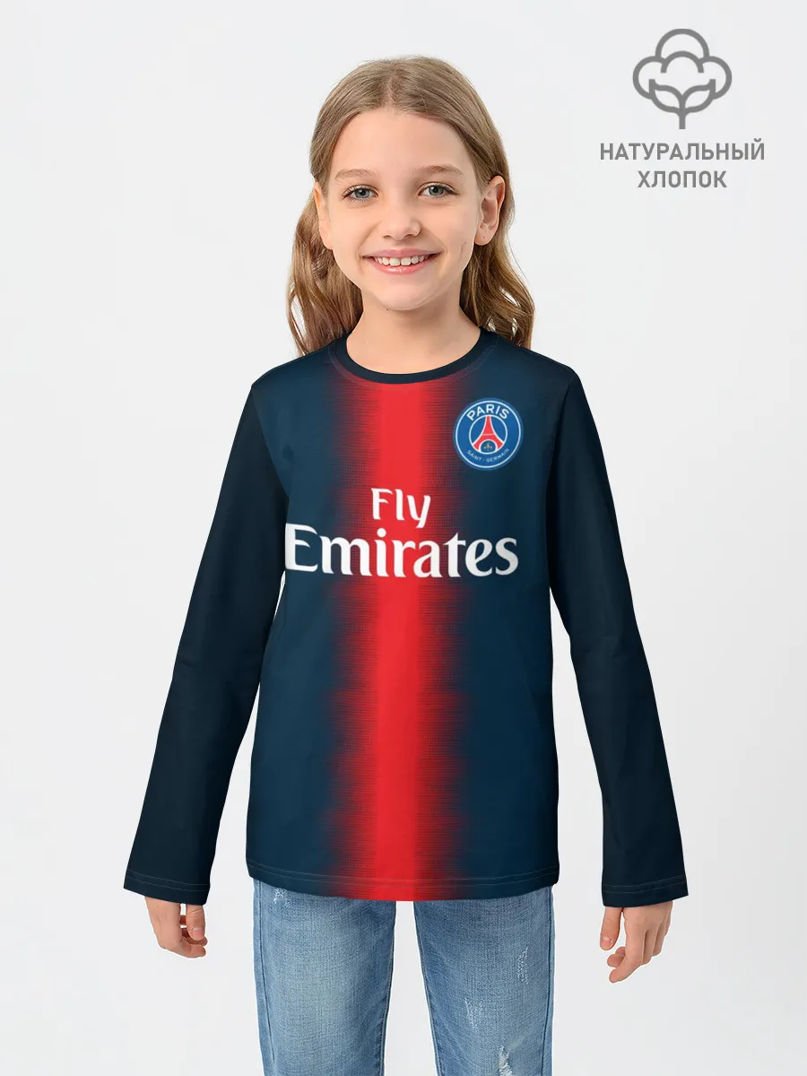 Детский лонгслив / PSG Форма Новая Home 18/19