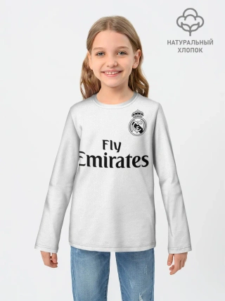 Детский лонгслив / Реал Мадрид Форма Новая 18/19