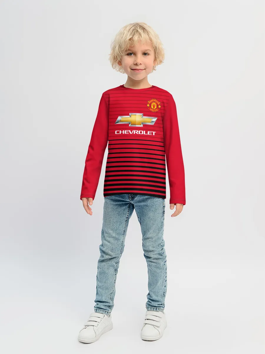 Детский лонгслив / Man United Форма Home 18/19