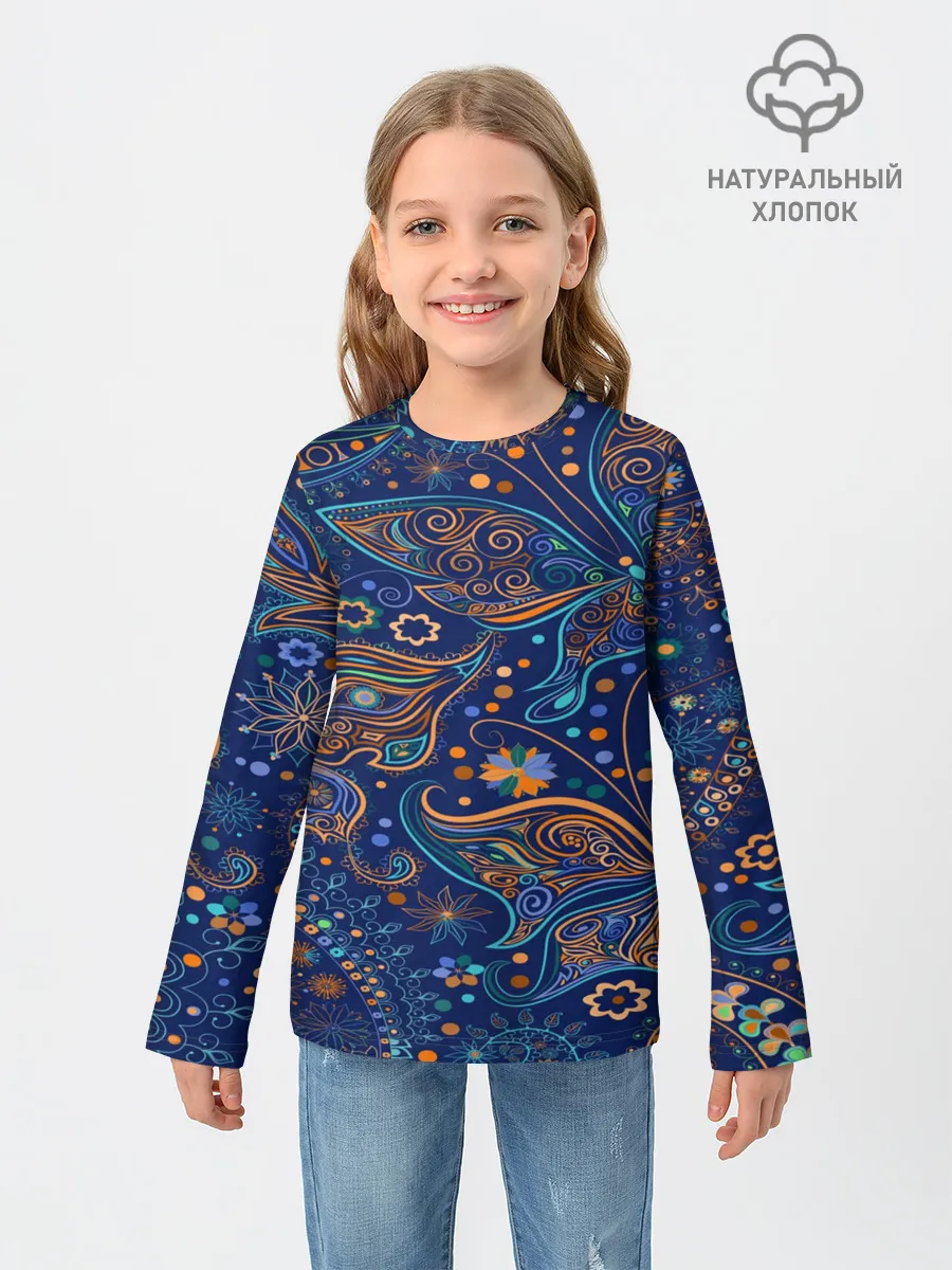 Детский лонгслив / Необычные узоры