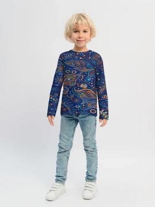 Детский лонгслив / Необычные узоры