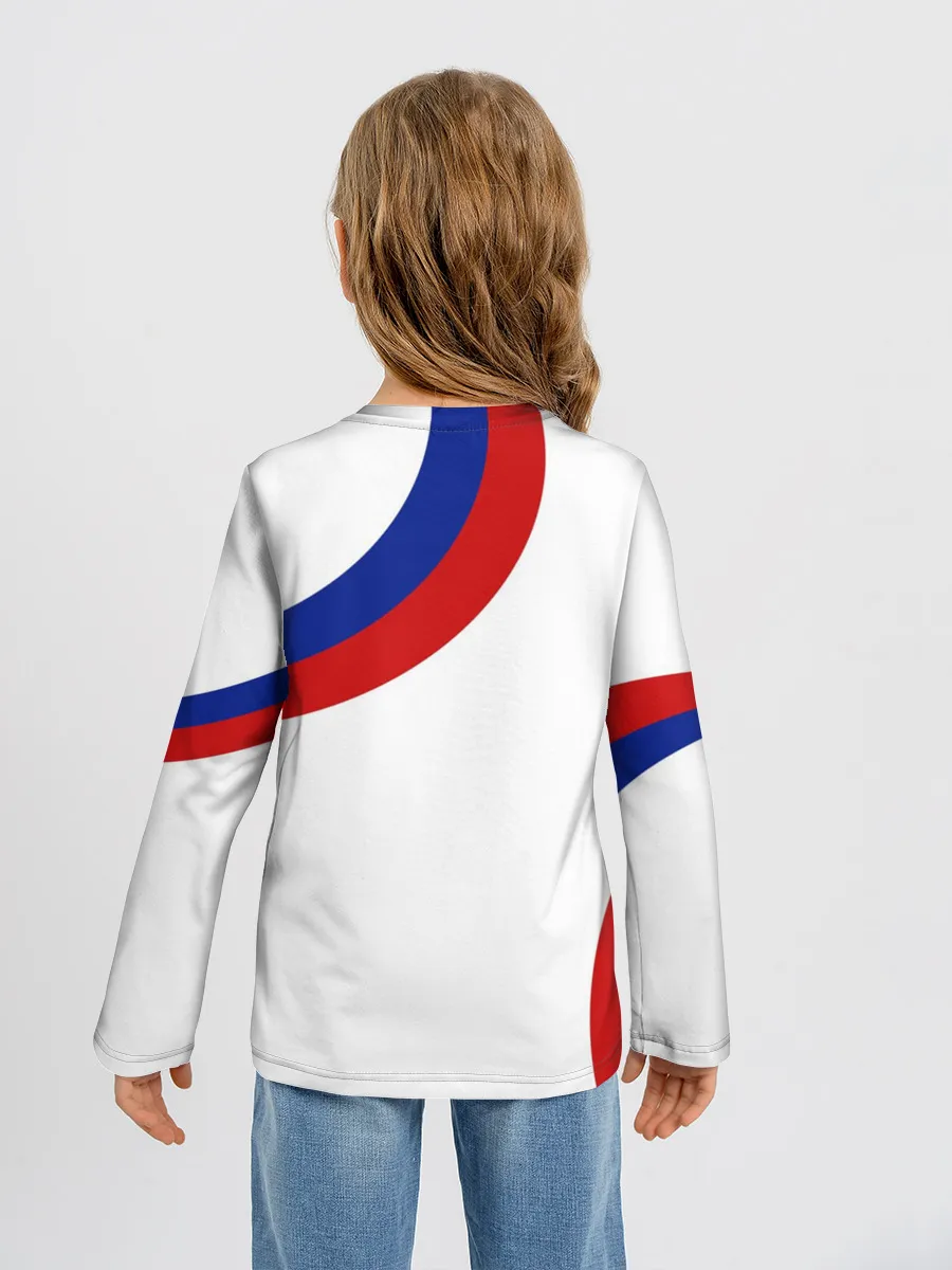 Детский лонгслив / Россия Триколор