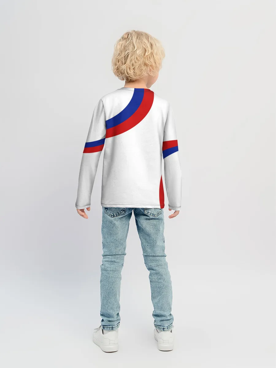 Детский лонгслив / Россия Триколор