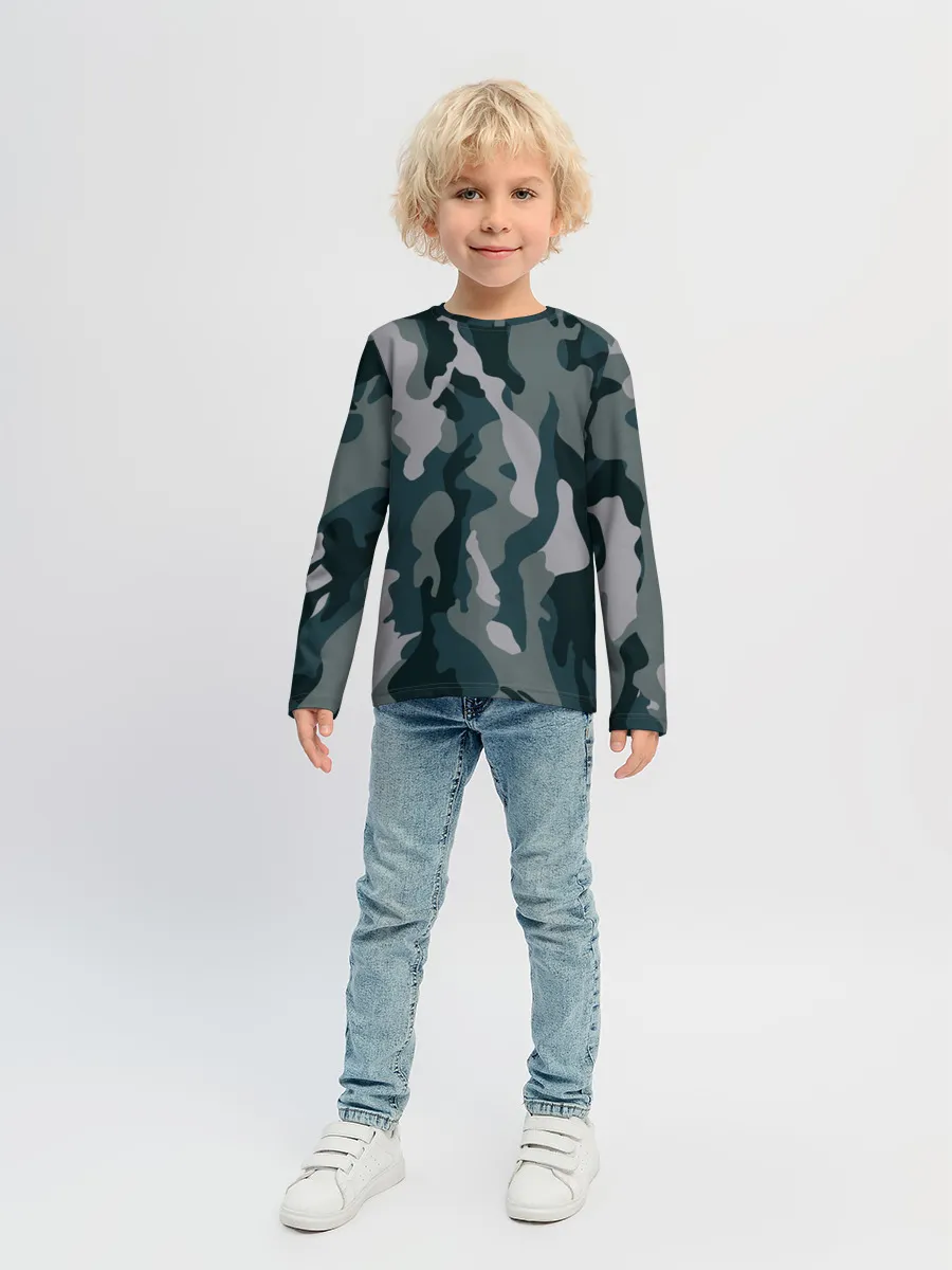 Детский лонгслив / камуфляж
