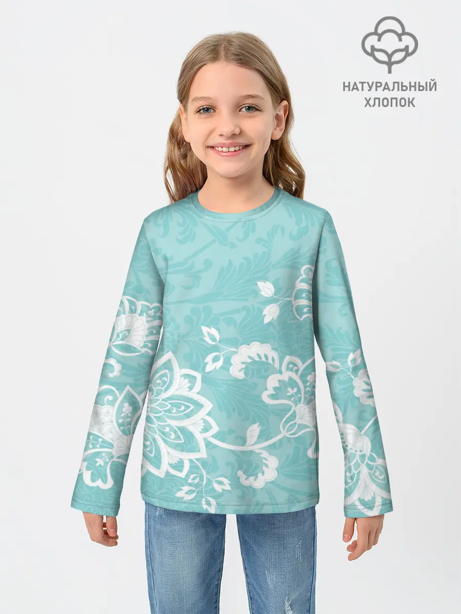 Детский лонгслив / Кружевные цветы