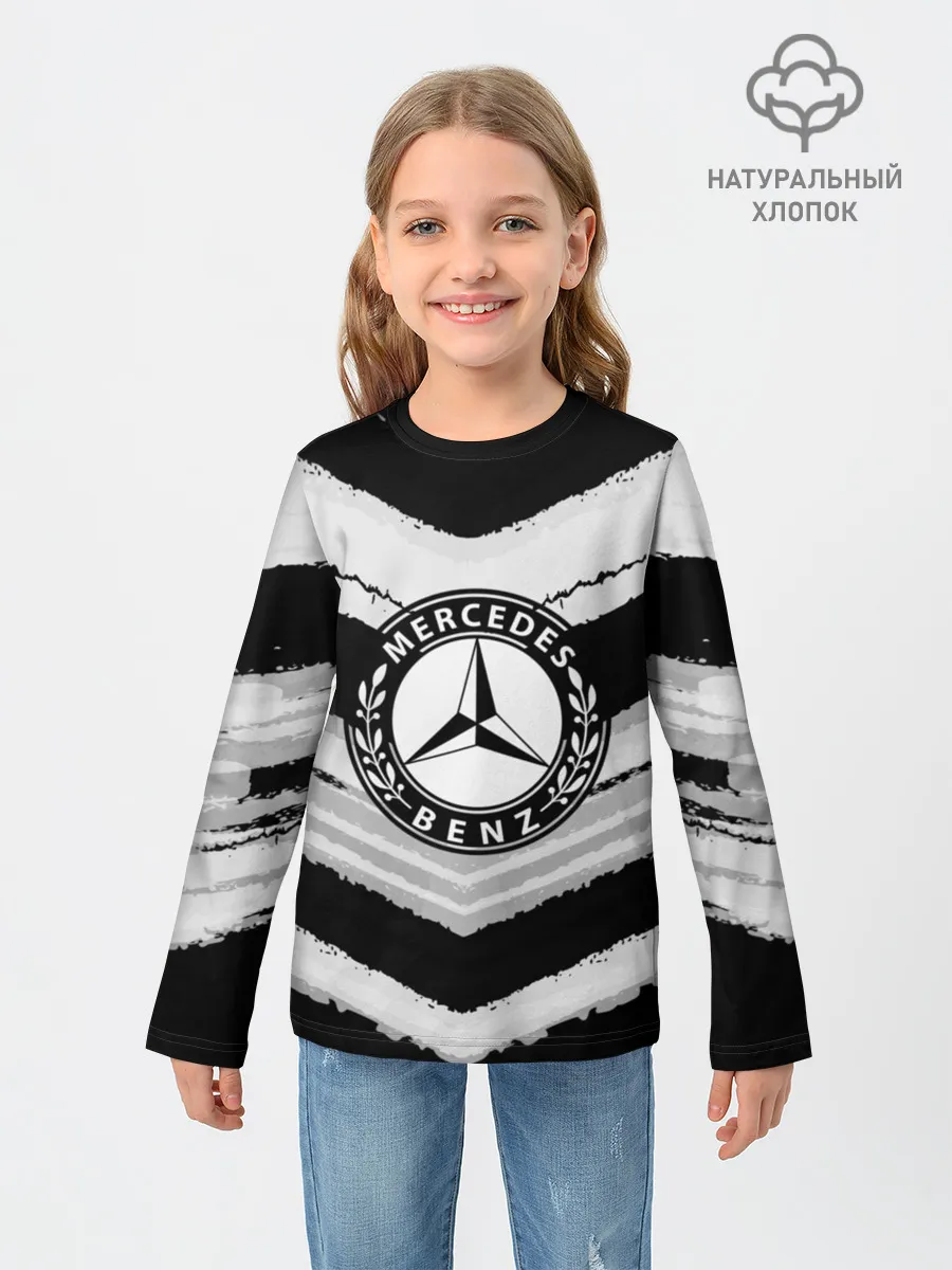 Детский лонгслив / Mercedes sport abstract 2018