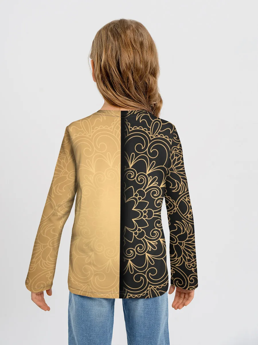 Детский лонгслив / Черное золото