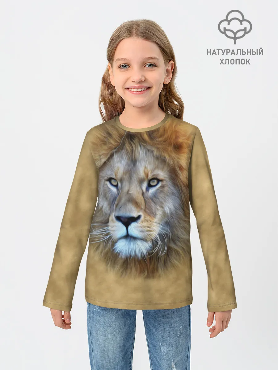 Детский лонгслив / Лев