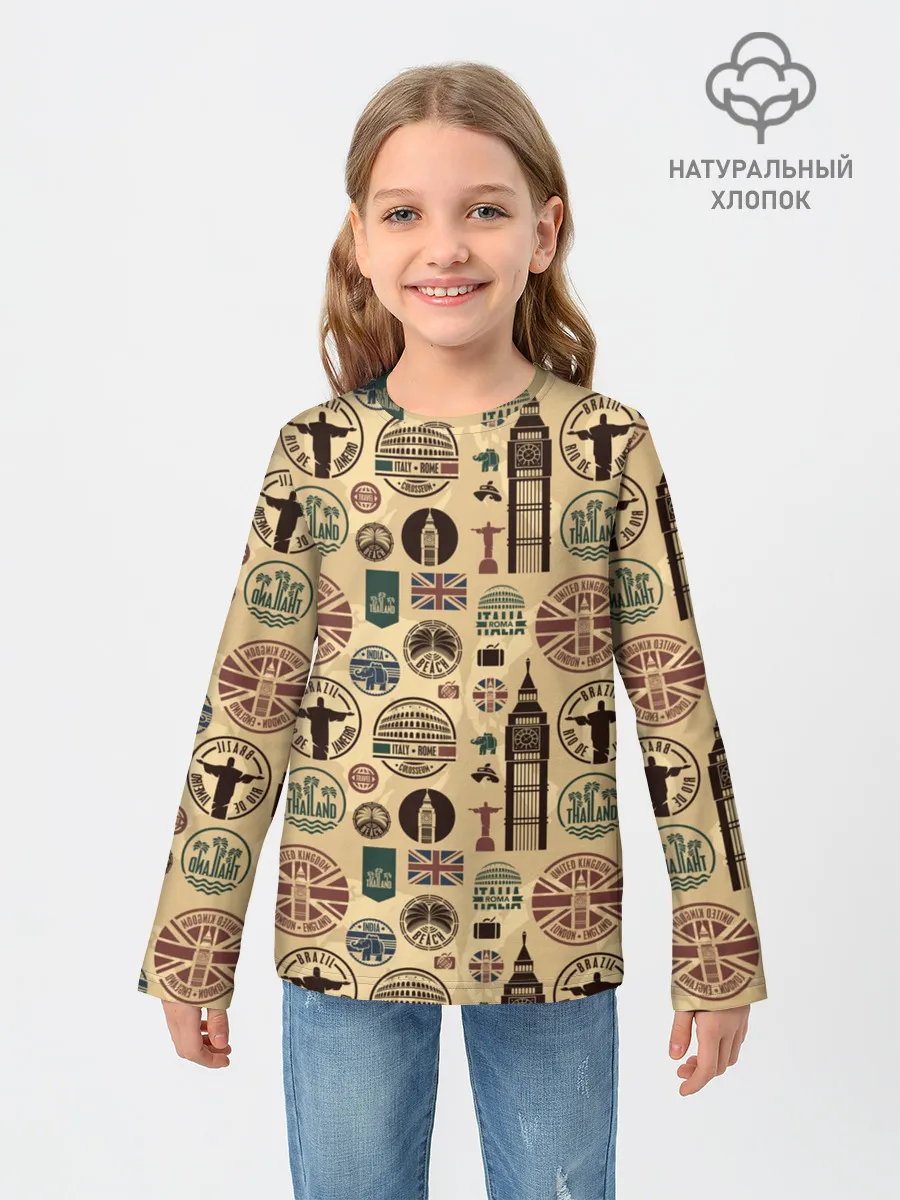 Детский лонгслив / Путешествие