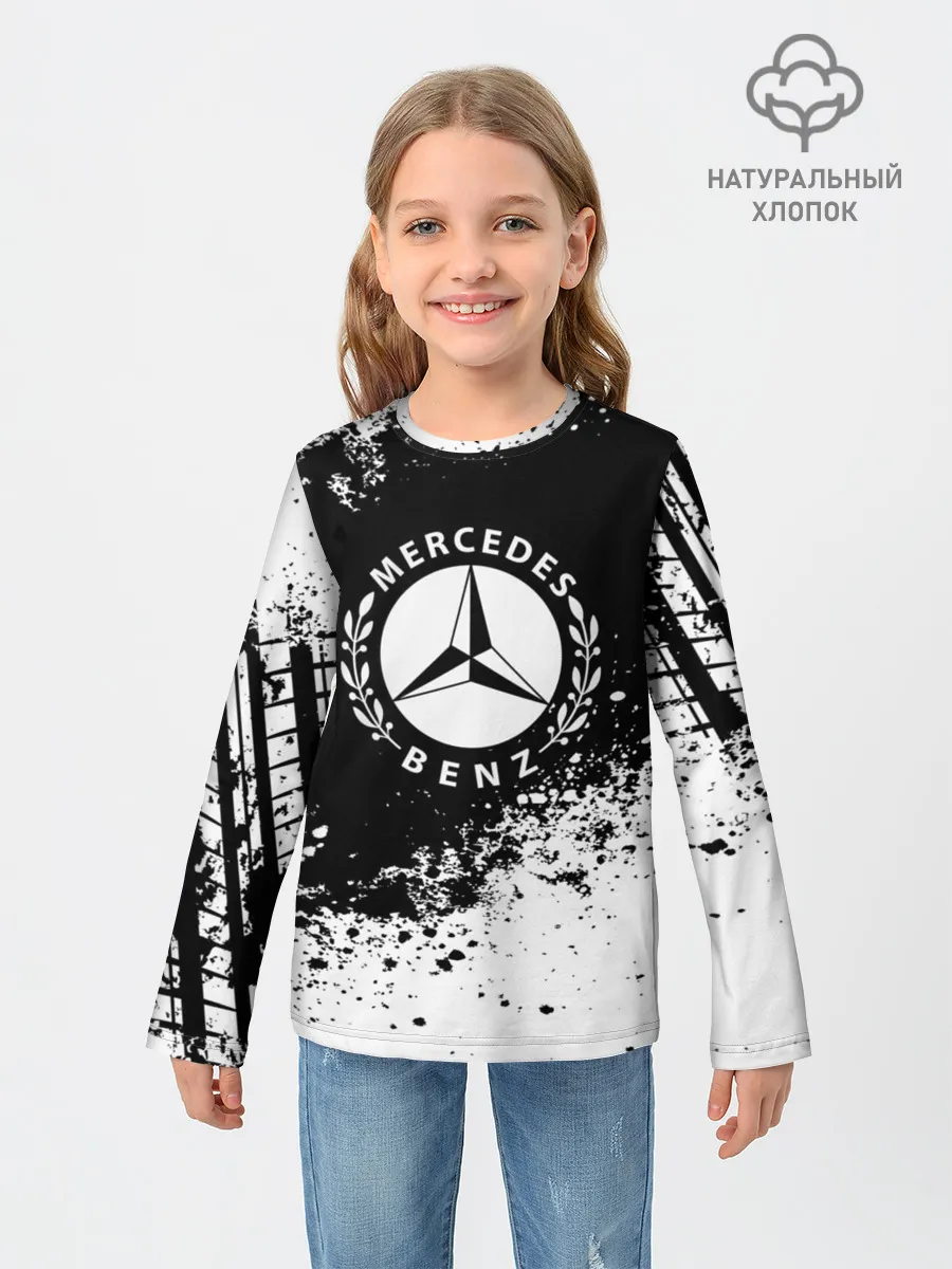 Детский лонгслив / Mercedes abstract sport