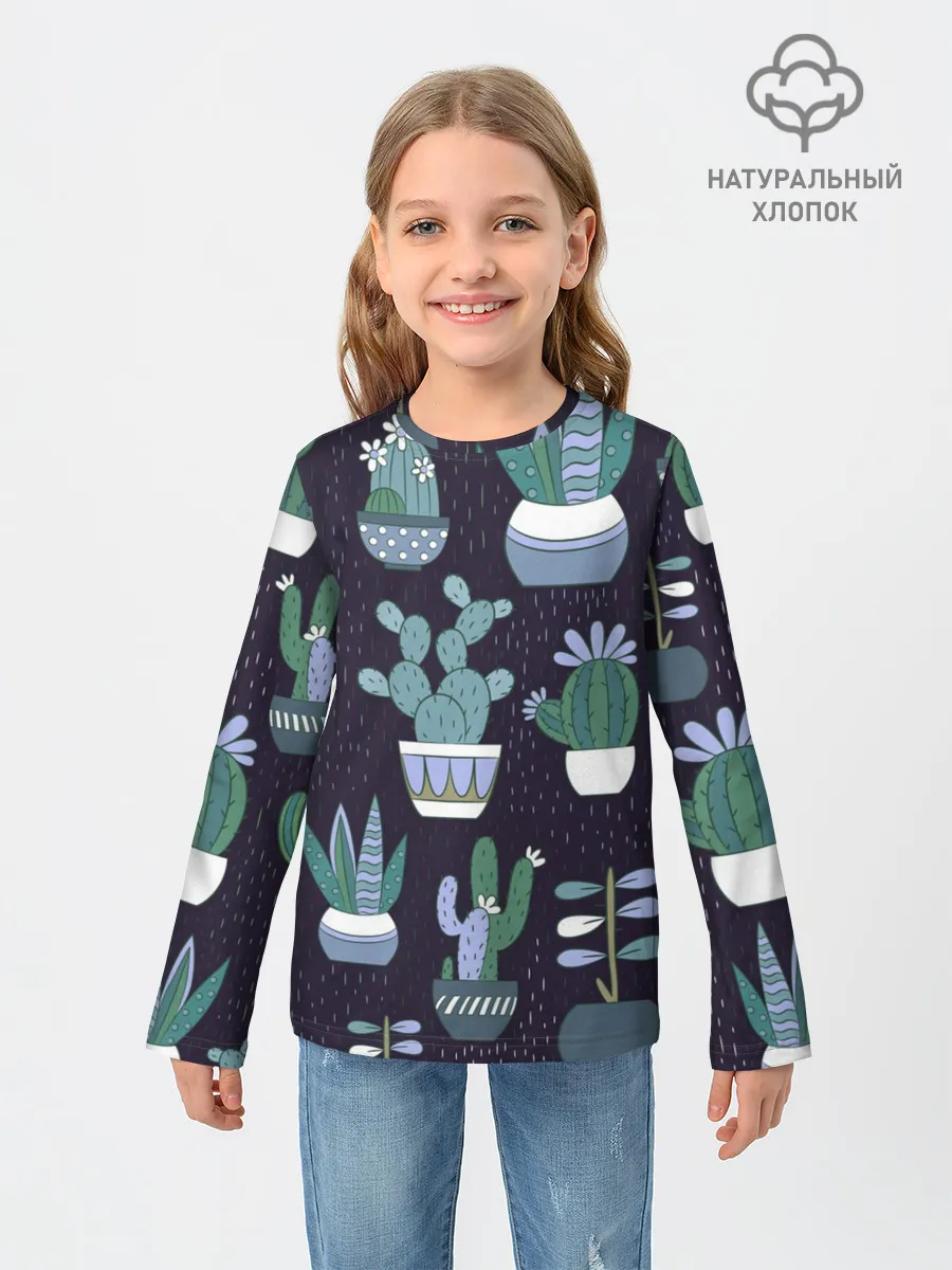 Детский лонгслив / Кактусы