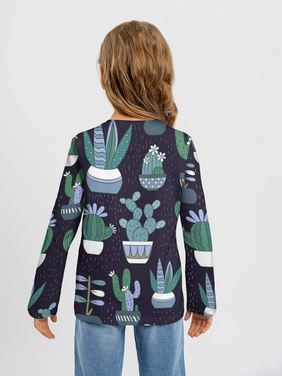 Детский лонгслив / Кактусы