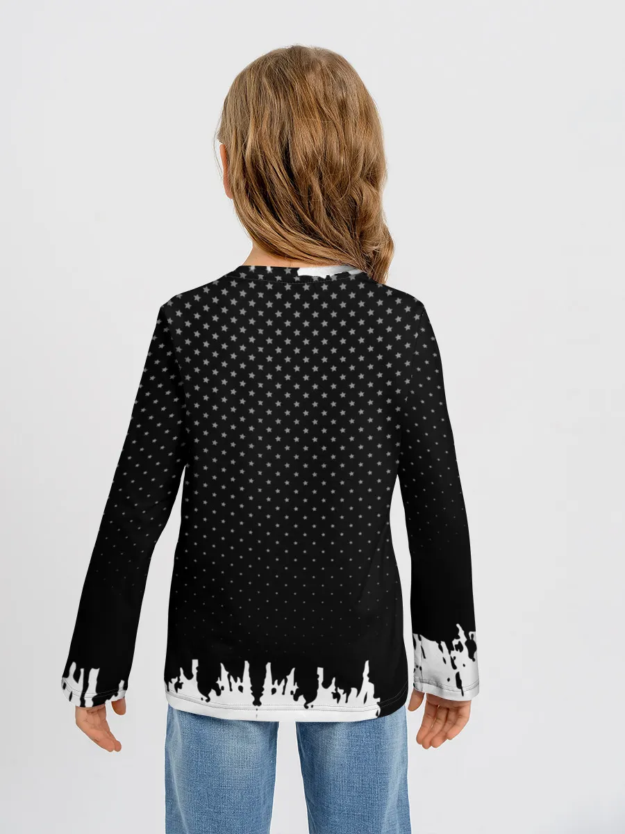 Детский лонгслив / Honda abstract black 2018