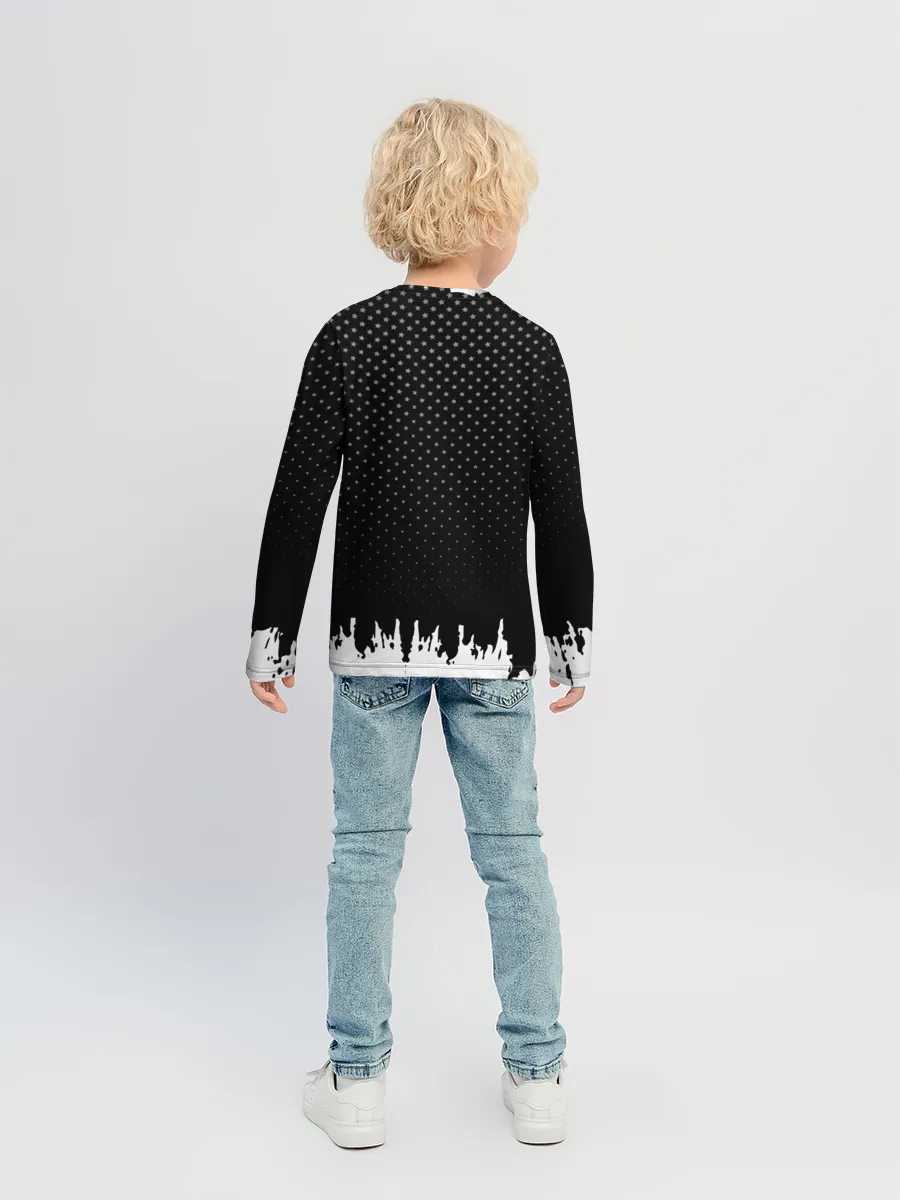 Детский лонгслив / Mitsubishi abstract black