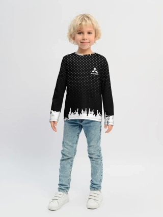 Детский лонгслив / Mitsubishi abstract black