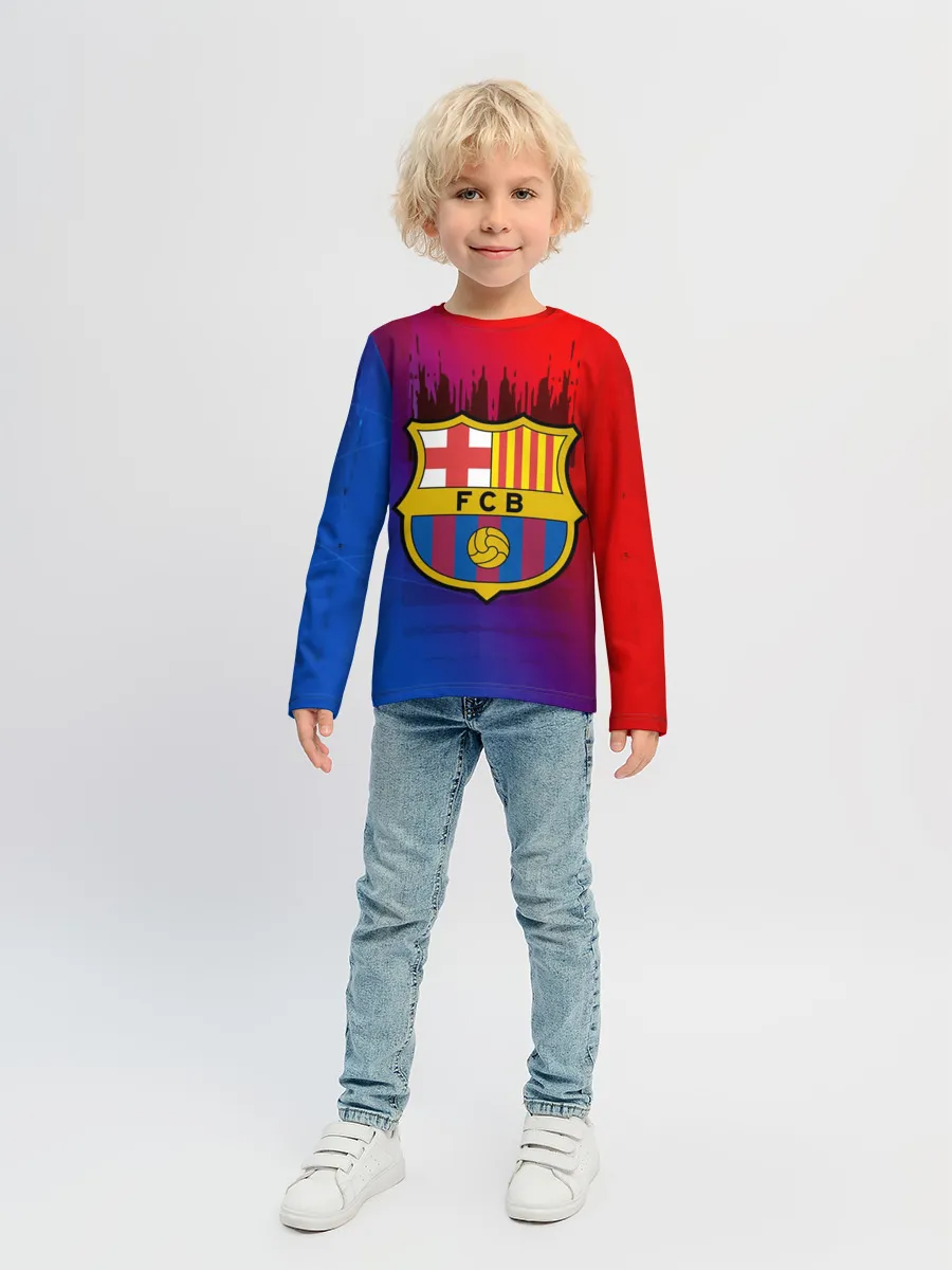 Детский лонгслив / FC Barcelona color sport