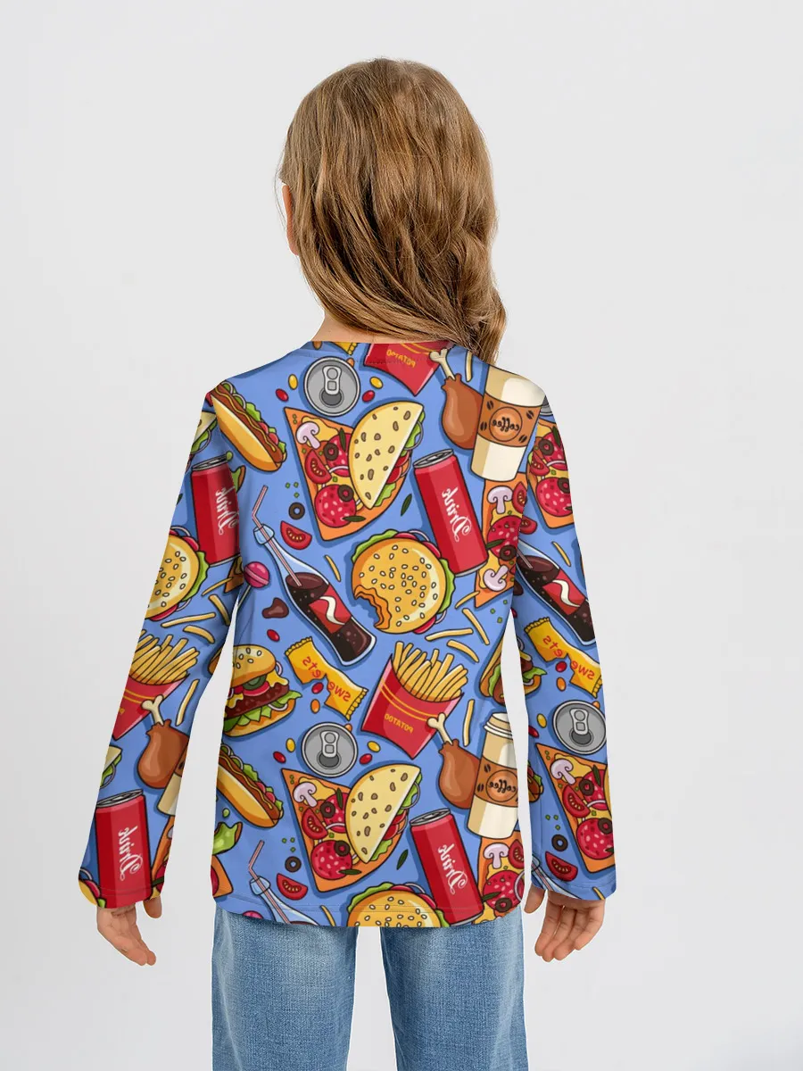 Детский лонгслив / Fastfood