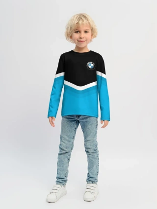 Детский лонгслив / BMW Black & Blue