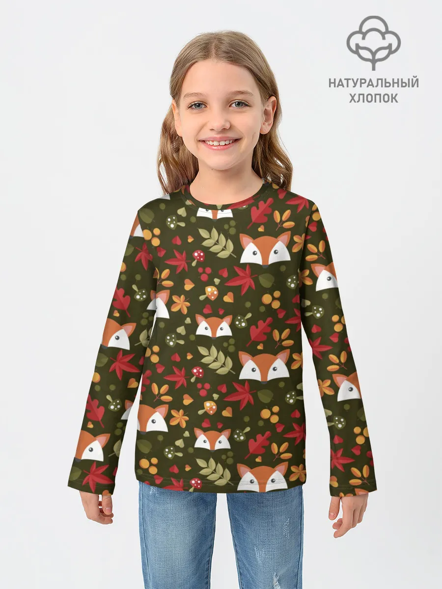Детский лонгслив / Лисоньки в лесу