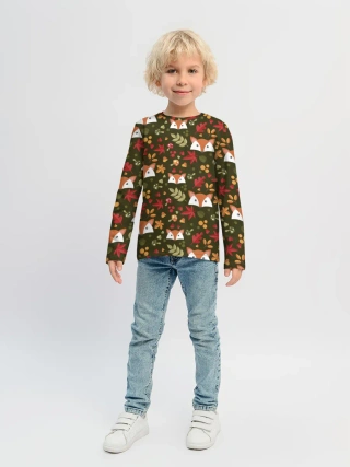Детский лонгслив / Лисоньки в лесу