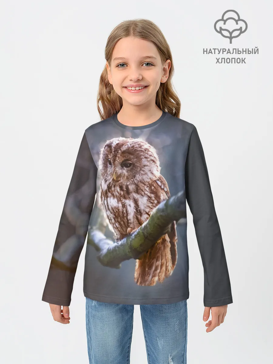 Детский лонгслив / Сова